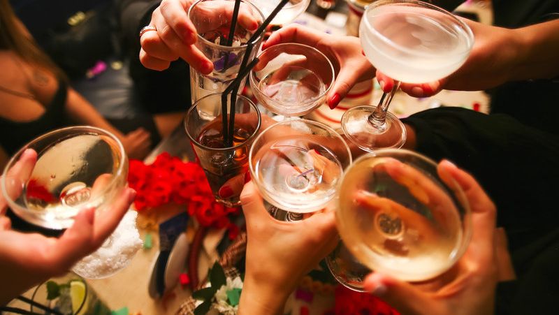 A party celebrating at one of our events